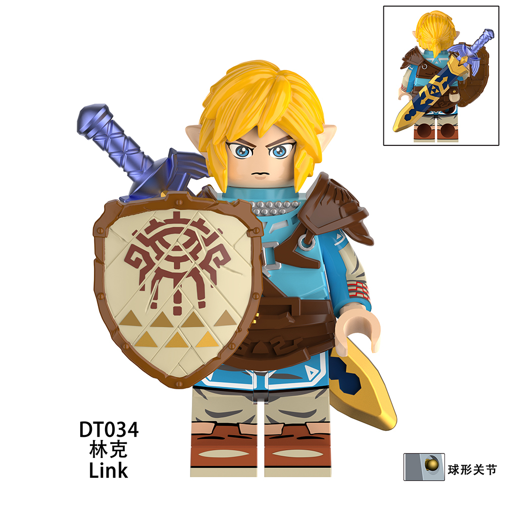 DT8906 Game Link Princess Legend of Zelda Mini Plastic Figures Educational Collect Assemble Building Blocks Kids Gift Toys