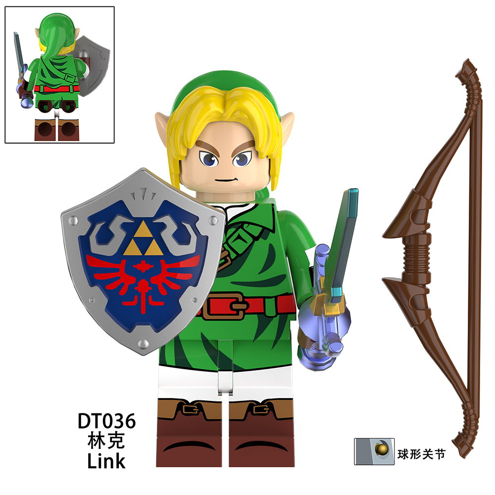 DT8906 Game Link Princess Legend of Zelda Mini Plastic Figures Educational Collect Assemble Building Blocks Kids Gift Toys