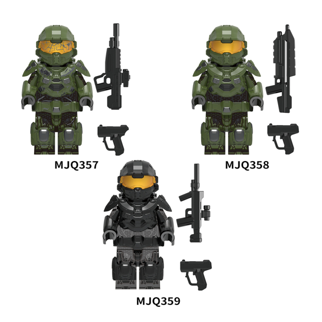Block Toys MJQ357-MJQ359 Halo figures Military Figures Building Blocks Kids Toys