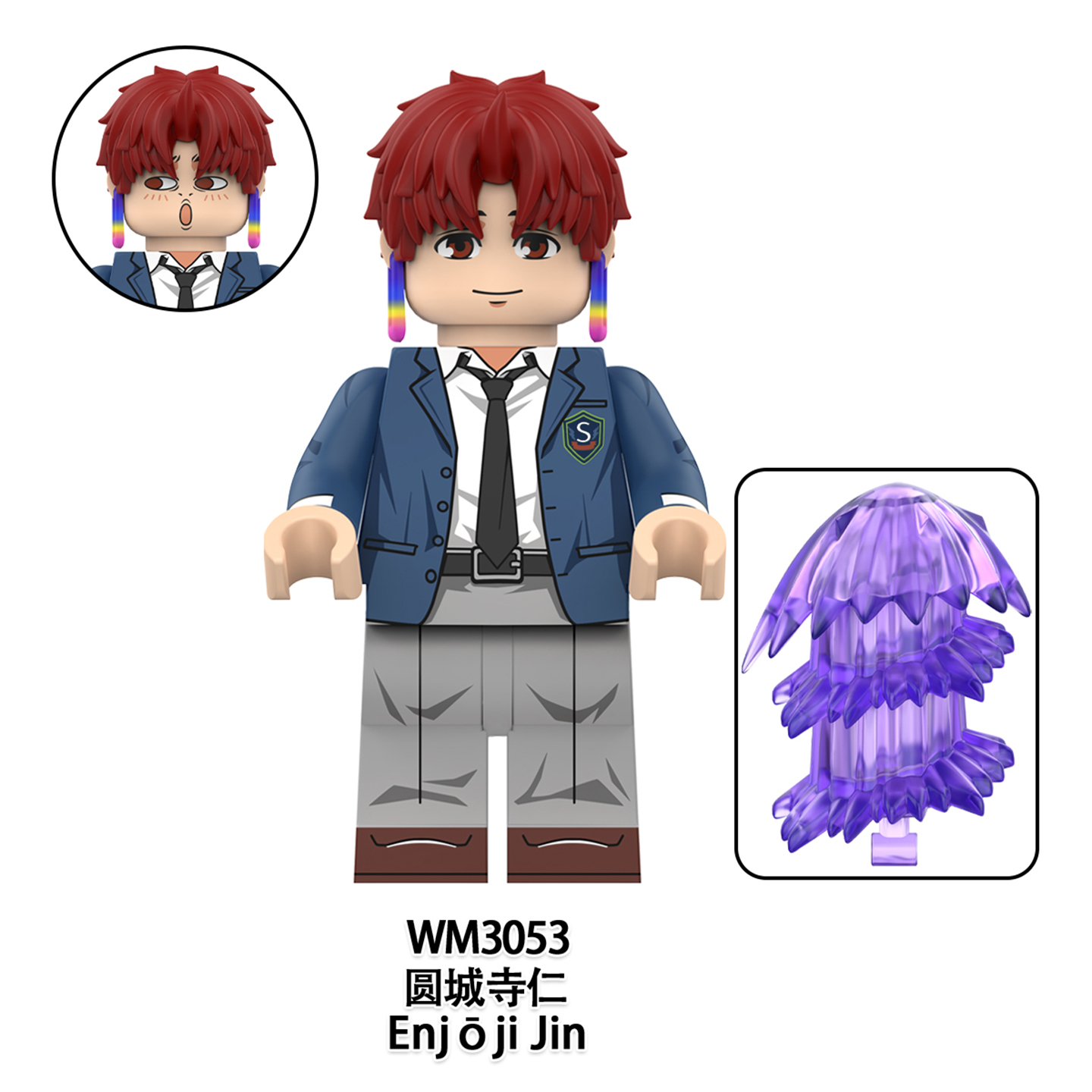 WM6224 DAN DA DAN Shiratori Aira Ayase Momo Enjoji Jin Mini Figures Building Blocks Plastic Bricks Kids Gift Toys