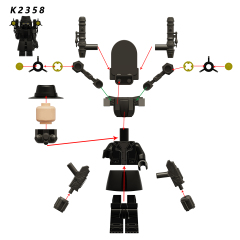 KDL856 Skibidi Toilet Game MJ Gangster Astronaut Toilet Soldier Commander Hugo Mini Collect Educational Plastic Building Blocks Kids Gift Toys
