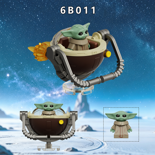 6B011-6B012 Anime Space Wars Baby Yoda Juguetes Building Block Sets Kids Toys