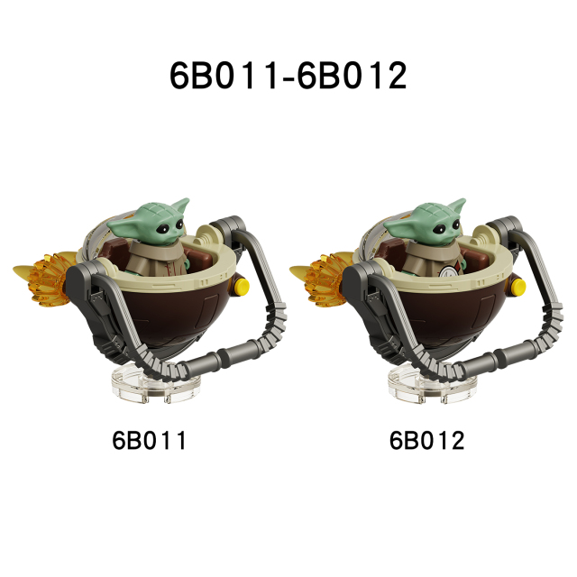 6B011-6B012 Anime Space Wars Baby Yoda Juguetes Building Block Sets Kids Toys