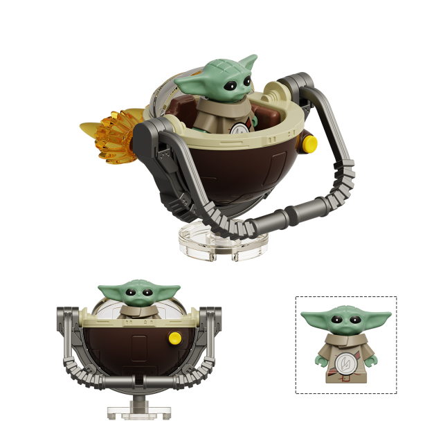 6B011-6B012 Anime Space Wars Baby Yoda Juguetes Building Block Sets Kids Toys