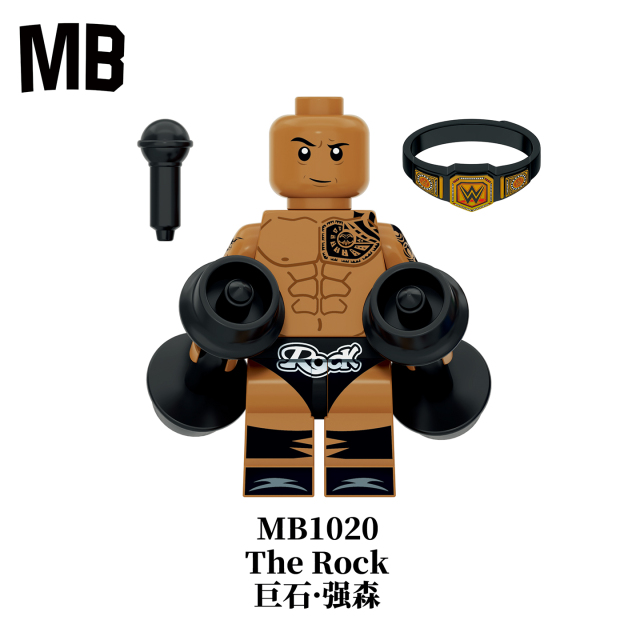 MB1020-1024 WWE The Rock John Cena Mini  figures juguetes building blocks sets Toys for kids