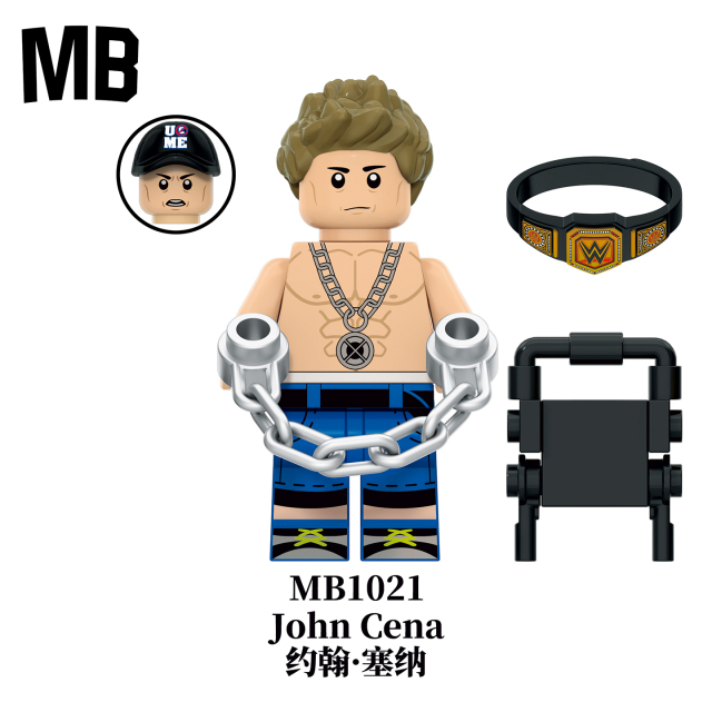 MB1020-1024 WWE The Rock John Cena Mini  figures juguetes building blocks sets Toys for kids