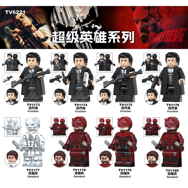 TV6221-6223  Marvel Super Heroes Movie  Mini Figures Collect Plastic Building Blocks Children Gift Toys