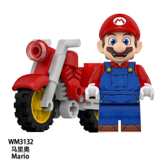 WM6235 Super Mario Kinopio Luigi Koopa Wario Princess Peach Yoshi Waluigi mini figures juguetes mini toys building blocks sets Toys for kids