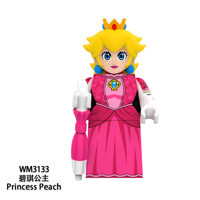 WM6235 Super Mario Kinopio Luigi Koopa Wario Princess Peach Yoshi Waluigi mini figures juguetes mini toys building blocks sets Toys for kids