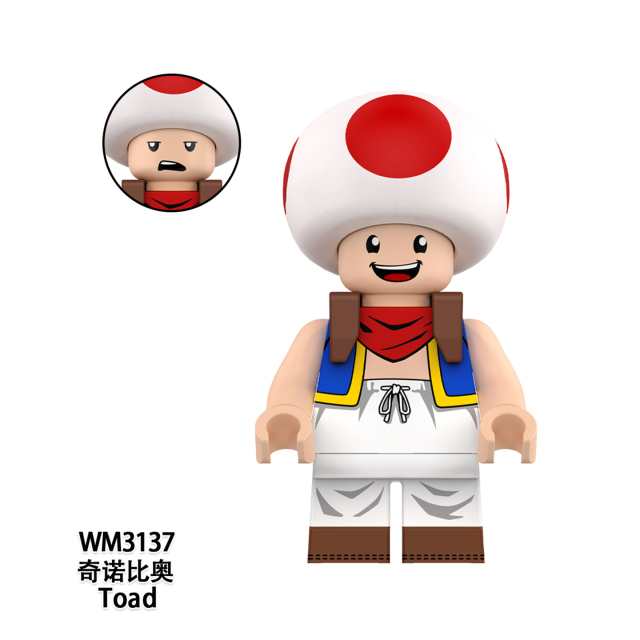 WM6235 Super Mario Kinopio Luigi Koopa Wario Princess Peach Yoshi Waluigi mini figures juguetes mini toys building blocks sets Toys for kids