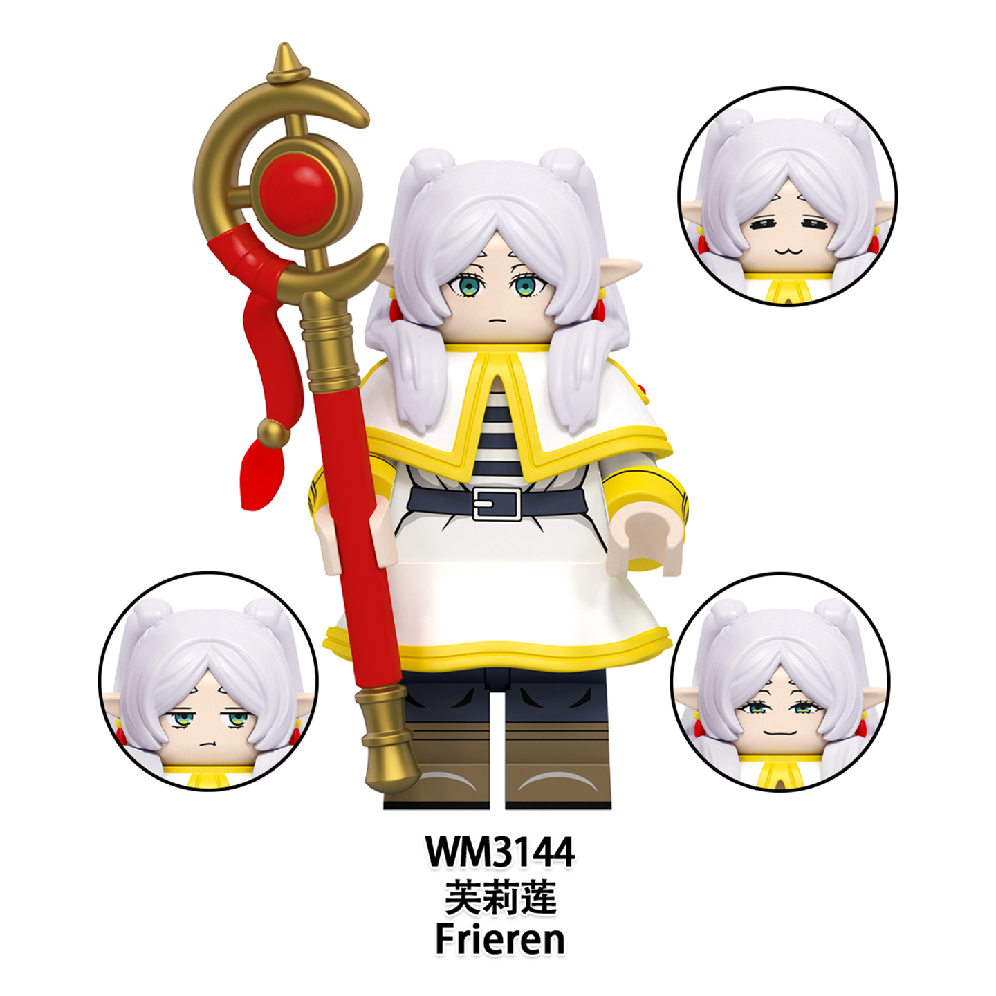 Wm6236 Anime One Piece Minifigures Frieren Himmel Fern Stark Building Blocks Toys