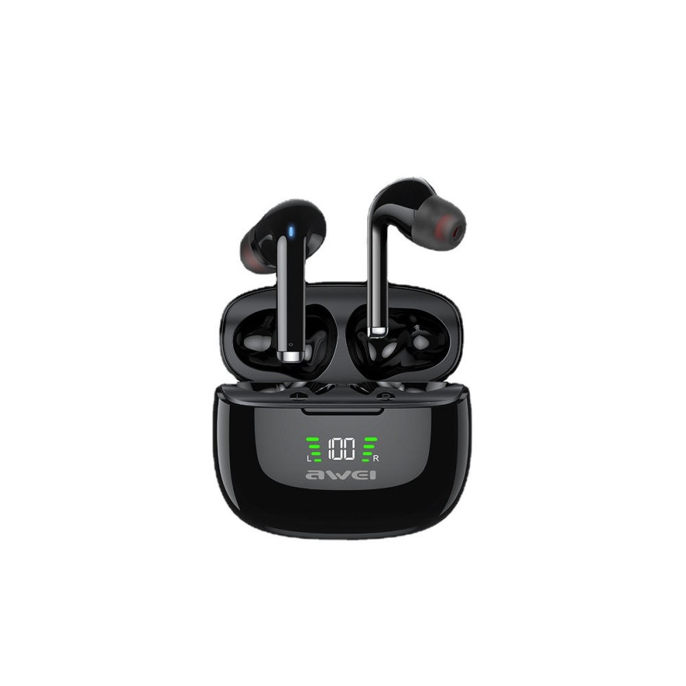 Cross-border Airoda ANC active noise reduction Bluetooth 5.2 earphones Digital display IPX6 waterproof factory private model wireless earphones
