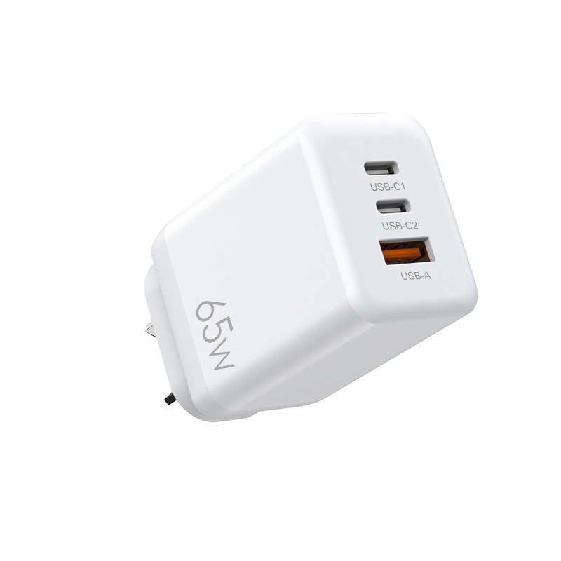 SAA certified PD65W Australian standard charger GaN GaN 2C1A lipstick fast charging AUPLUG charging head