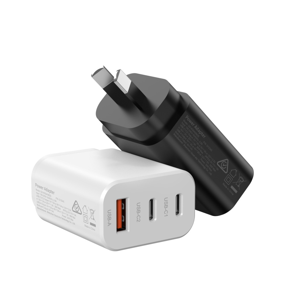 pd30w多口快充充电器澳洲SAA/RCM认证充电头AU Plug 2C1A Charger