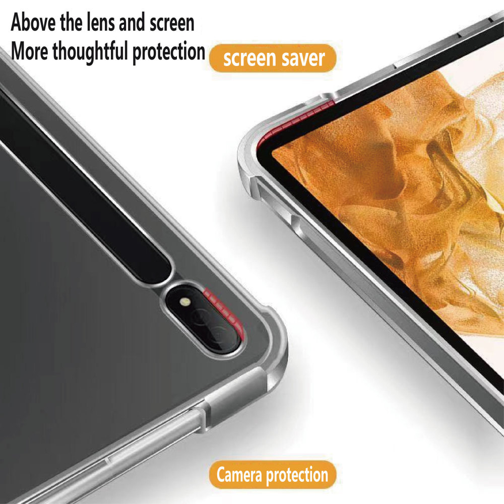适用三星S9/S9+保护套S7/S8平板透明皮套s9ultra软壳tpu三折软壳