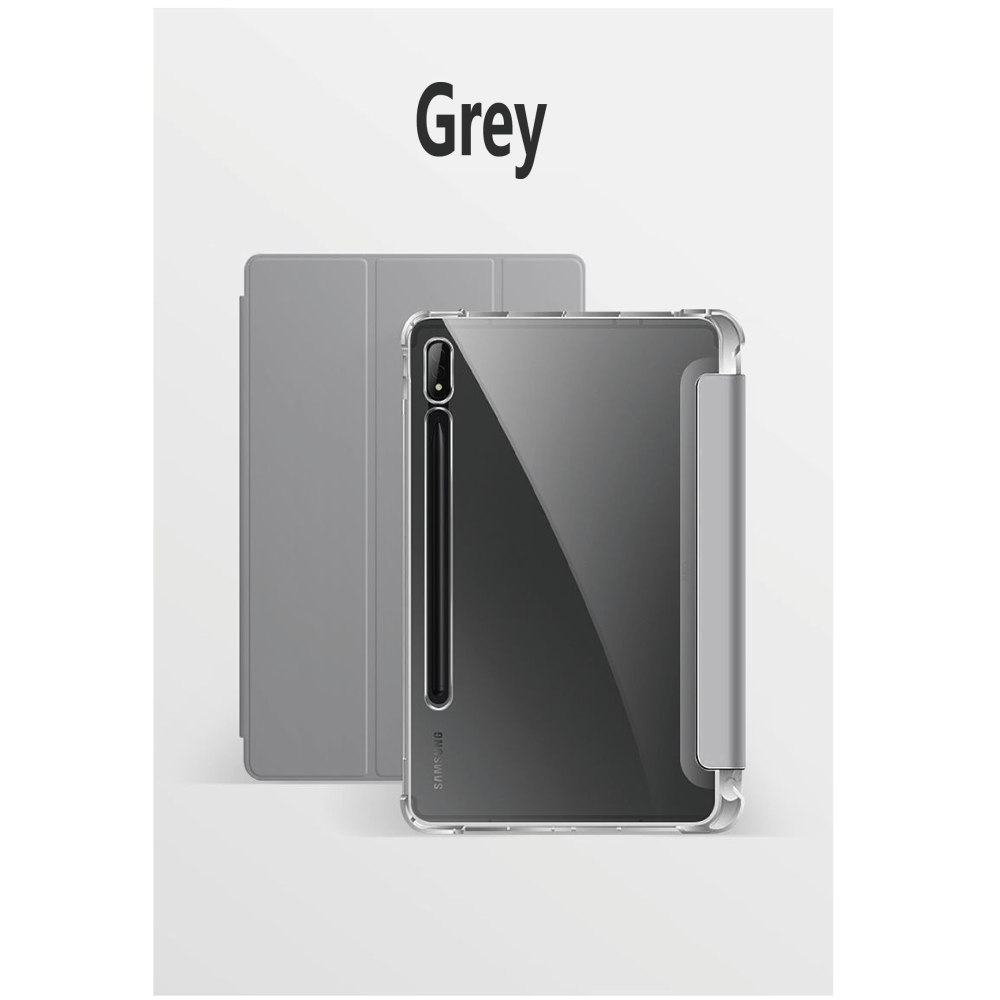 Suitable for Samsung S9/S9+ protective cover S7/S8 tablet transparent leather case s9ultra soft shell tpu tri-fold soft shell