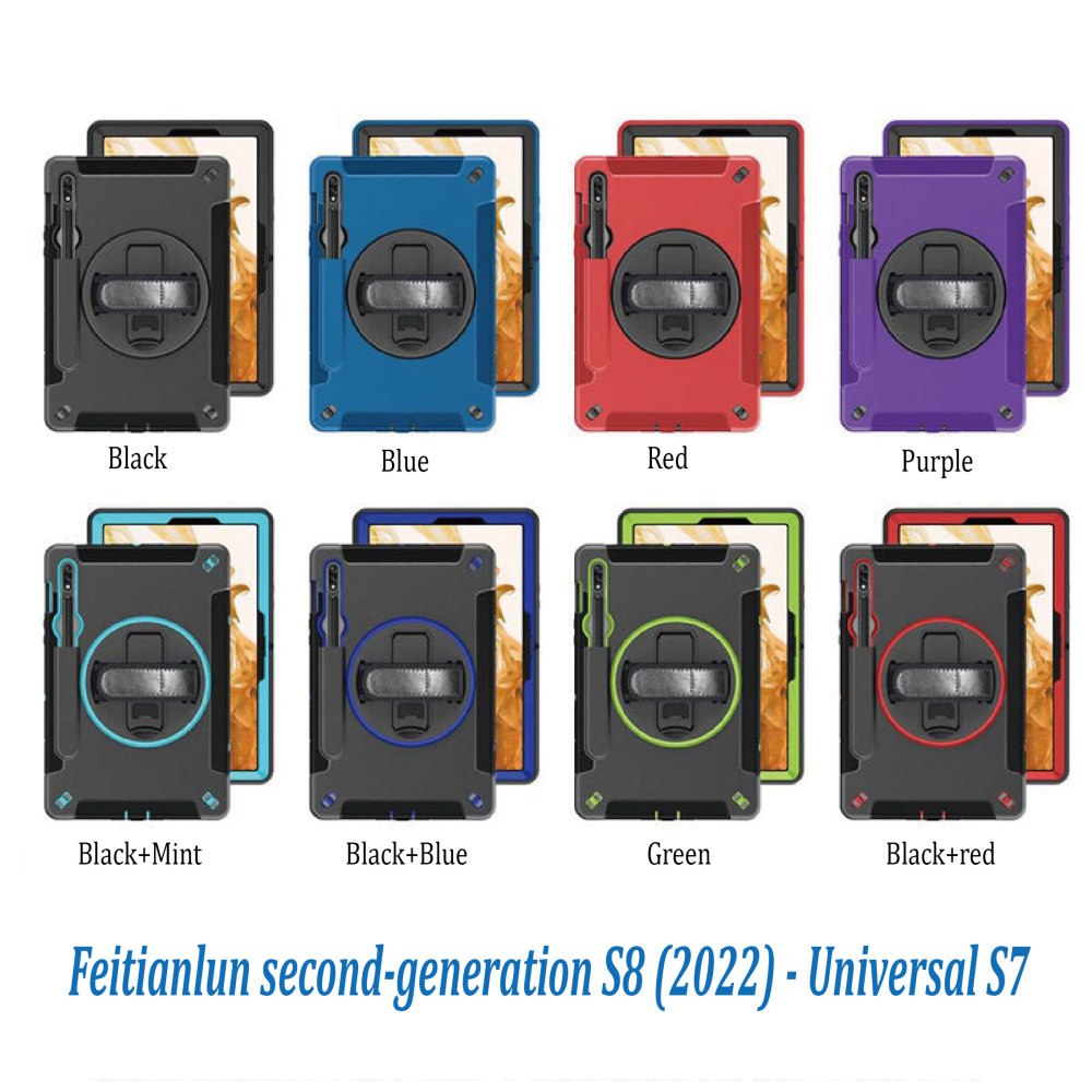 2024 suitable for ipad protective case air6 Samsung Lenovo three-proof anti-fall handheld pen slot tablet protective case