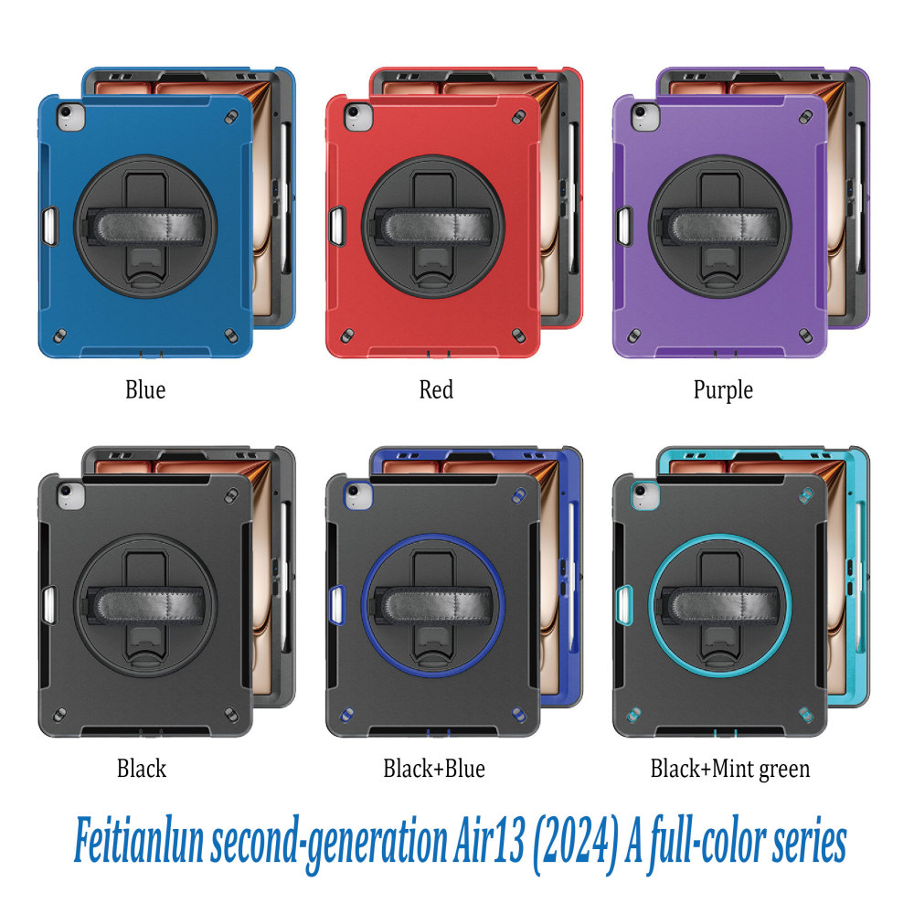 2024 suitable for ipad protective case air6 Samsung Lenovo three-proof anti-fall handheld pen slot tablet protective case