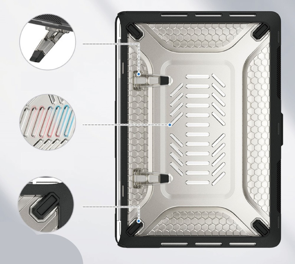 macbookair15.3/13.6 protective case Apple pro laptop protective case anti-collision heat dissipation cross-border
