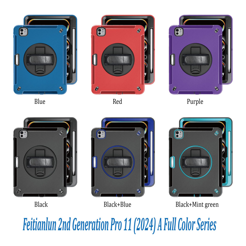 2024 suitable for ipad protective case air6 Samsung Lenovo three-proof anti-fall handheld pen slot tablet protective case