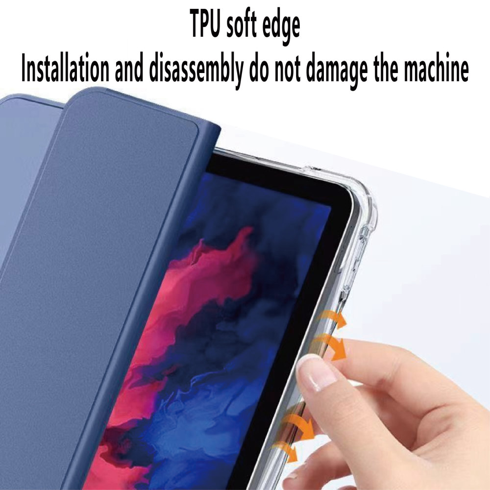 Suitable for Samsung S9/S9+ protective cover S7/S8 tablet transparent leather case s9ultra soft shell tpu tri-fold soft shell