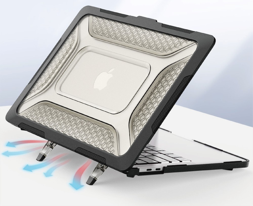 macbookair15.3/13.6 protective case Apple pro laptop protective case anti-collision heat dissipation cross-border