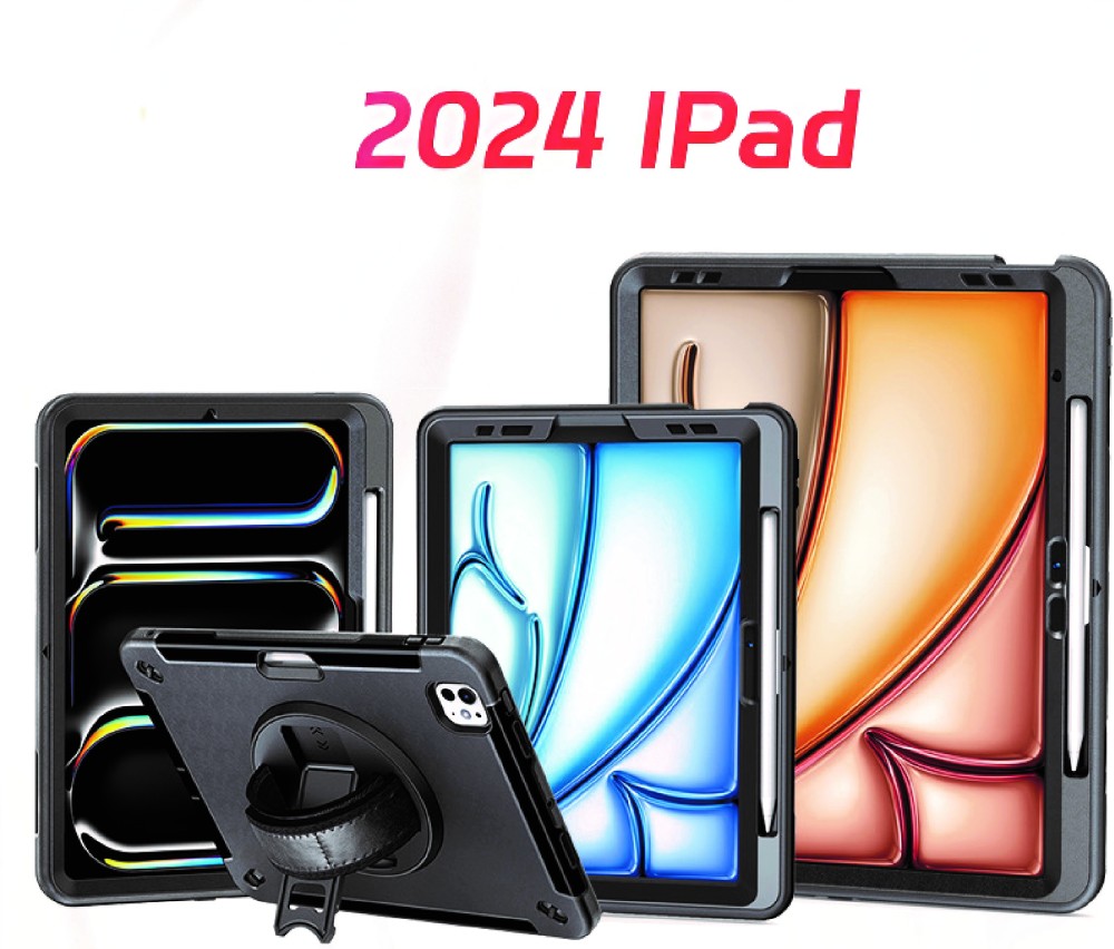 2024适用ipad保护壳air6三星联想三防防摔手持笔槽平板电脑保护壳