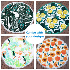 Cotton Leisure Resort Creative Beach Towel Round Swimming Mandala Yoga Mat Adult Large Bath towel