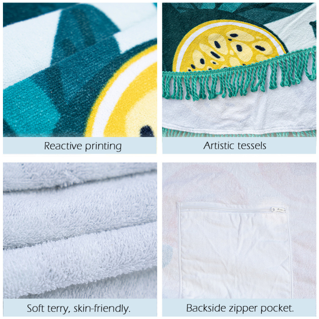 Cotton Leisure Resort Creative Beach Towel Round Swimming Mandala Yoga Mat Adult Large Bath towel