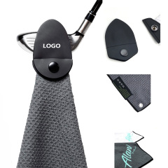 Golf Towel Waffle Pattern Cotton With Carabiner Cleaning Towels Microfiber Hook Cleans Clubs Balls Hands