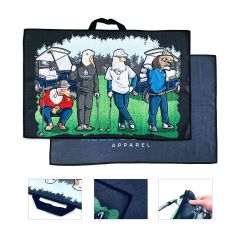 Golf Towel Waffle Pattern Cotton With Carabiner Cleaning Towels Microfiber Hook Cleans Clubs Balls Hands