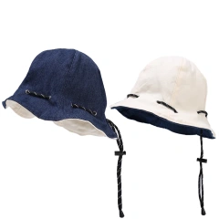 Outdoor Summer Foldable Fisherman Hat Bags Women  Sun Anti-UV Protection Drawstring Camping Hiking Caps  Panama Bucket Caps