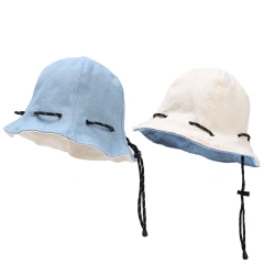 Outdoor Summer Foldable Fisherman Hat Bags Women  Sun Anti-UV Protection Drawstring Camping Hiking Caps  Panama Bucket Caps