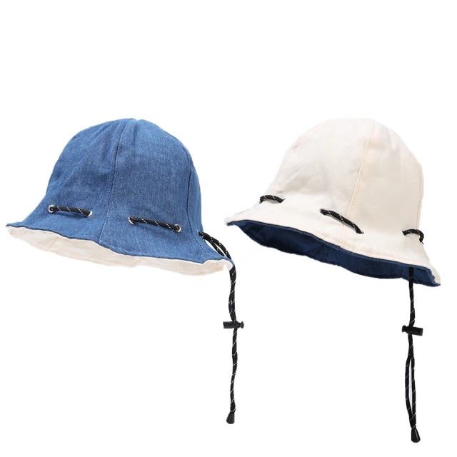 Outdoor Summer Foldable Fisherman Hat Bags Women  Sun Anti-UV Protection Drawstring Camping Hiking Caps  Panama Bucket Caps
