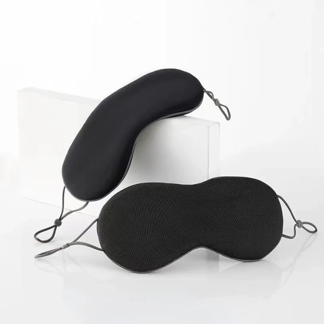 両面温かくて涼しい睡眠用アイシェード 目隠し 調節可能なストラップ 旅行用遮光アイマスク バイカラー ユニセックス アイパッチ