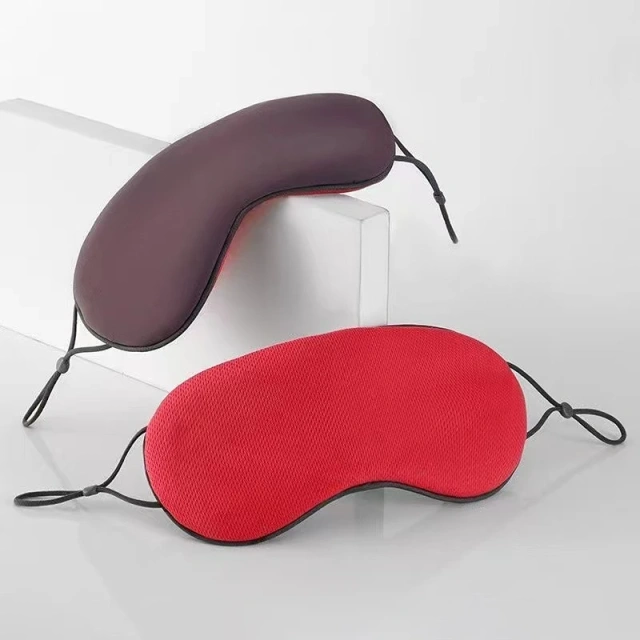 両面温かくて涼しい睡眠用アイシェード 目隠し 調節可能なストラップ 旅行用遮光アイマスク バイカラー ユニセックス アイパッチ