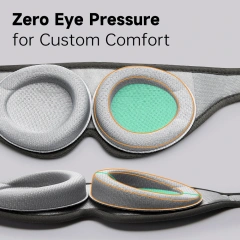 ソフトスリムスリープマスク 100% 遮光 3D アイマスク ゼロアイプレッシャー 調節可能 睡眠マスク 女性 男性 睡眠補助 スリープマスク