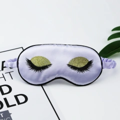 冷気と熱を遮断するソフトで通気性のあるリラックスできるゼロプレッシャーナイト目隠しアイカバー睡眠マスク、ジェルパック付き