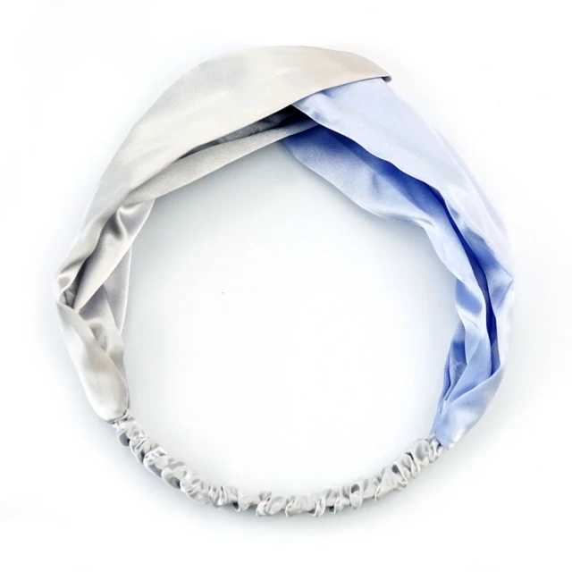 高級ヘアアクセサリー 100% サテン クロス ワイド ヘッドバンド 女性用