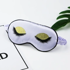 冷気と熱を遮断するソフトで通気性のあるリラックスできるゼロプレッシャーナイト目隠しアイカバー睡眠マスク、ジェルパック付き