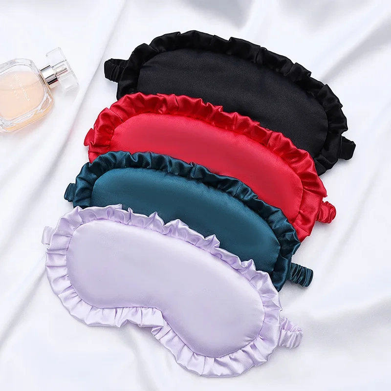 卸売スイートインズデザイン両面スキンケア通気性シルクサテン睡眠アイマスク
