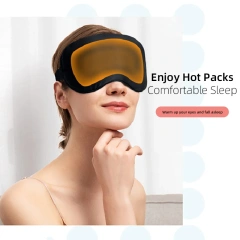 シルクサテンスリープマスク 快適なスチームアイマスク 目隠し睡眠加熱アイマスク 家庭用