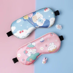 子供用サテンシルクアイマスク プリント柄 快適な睡眠 目の健康に欠かせないアイカバー