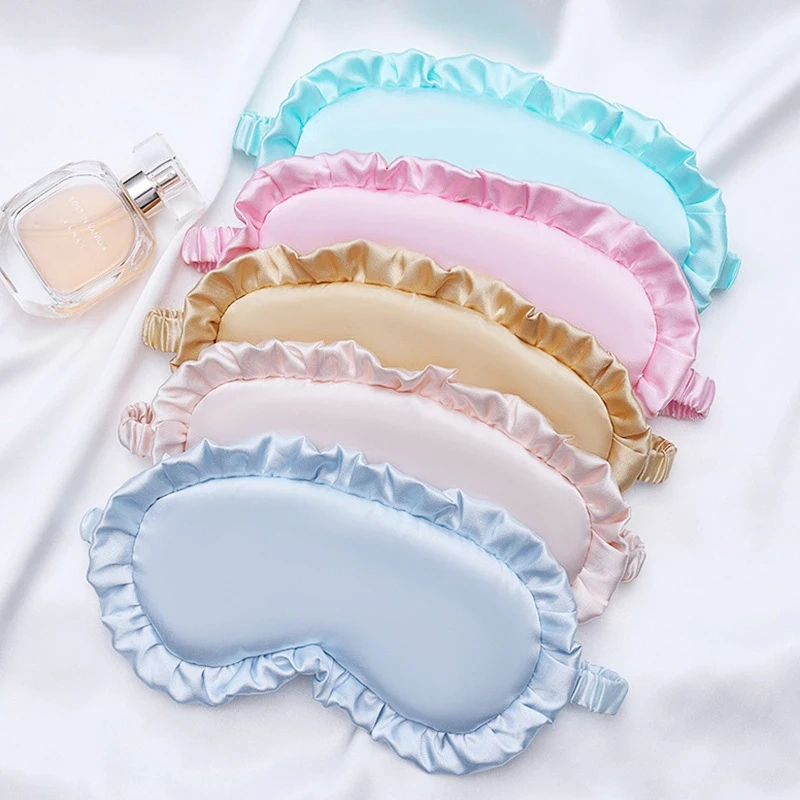 卸売スイートインズデザイン両面スキンケア通気性シルクサテン睡眠アイマスク