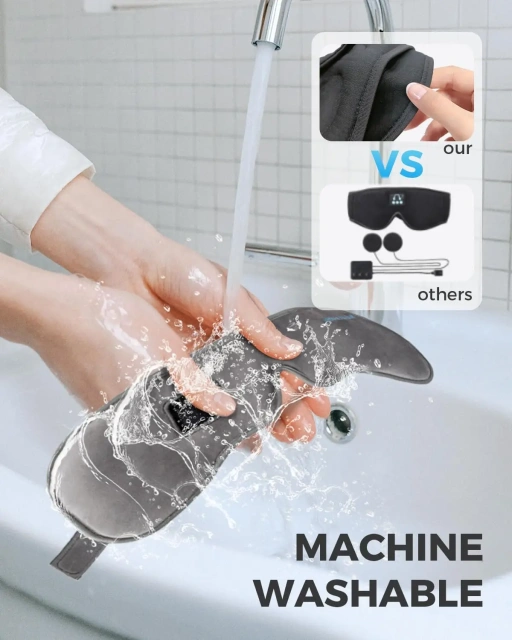 横向き寝用ヘッドホンヘッドバンド、ワイヤレス Bluetooth スピーカー付きスリープマスク