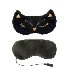 Mokomoko 電気加熱睡眠アイマスク LED スクリーンコントローラー 調節可能なストラップ アイケアポーチ カスタマイズロゴ利用可能