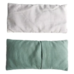 Weighted Organic Microwave Linen Eye Pillow Aromatherapy For Meditation Moist Heat Washable Cover Lavender and Linseed Scented