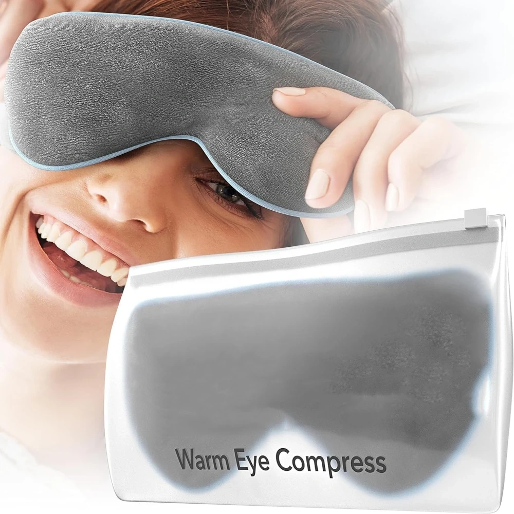 Microwave Weighted Eye Mask, Activated Warm Eye Compress for Dry Eyes, Blepharitis & Stye Eye Treatment