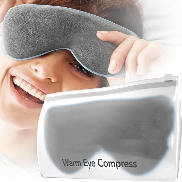 Microwave Weighted Eye Mask, Activated Warm Eye Compress for Dry Eyes, Blepharitis & Stye Eye Treatment