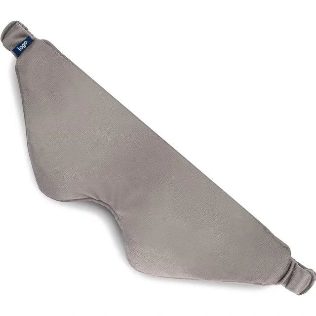 カスタム加重アイマスク 冷却電子レンジ加熱睡眠マスク 睡眠のための快適なアイピロー 調節可能なストラップ 片頭痛マスク